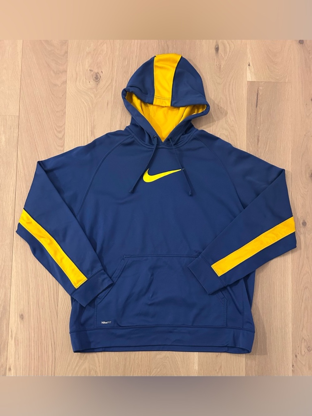 Vintage Y2K Nike Therma Fit Center Swoosh Pullover Hooded Sweatshirt